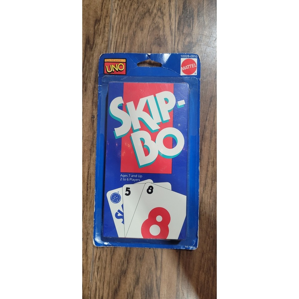 Vintage SKIP-BO Card Game #42050 by Mattel 1995 Edition New Sealed NOS